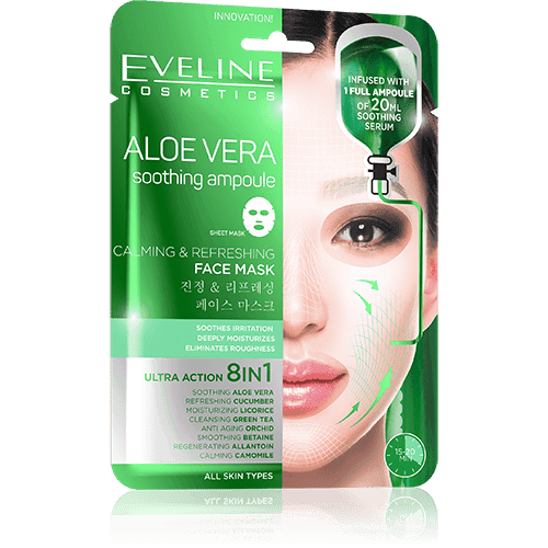 Eveline Aloe Vera Calming & Refreshing Face Sheet Mask
