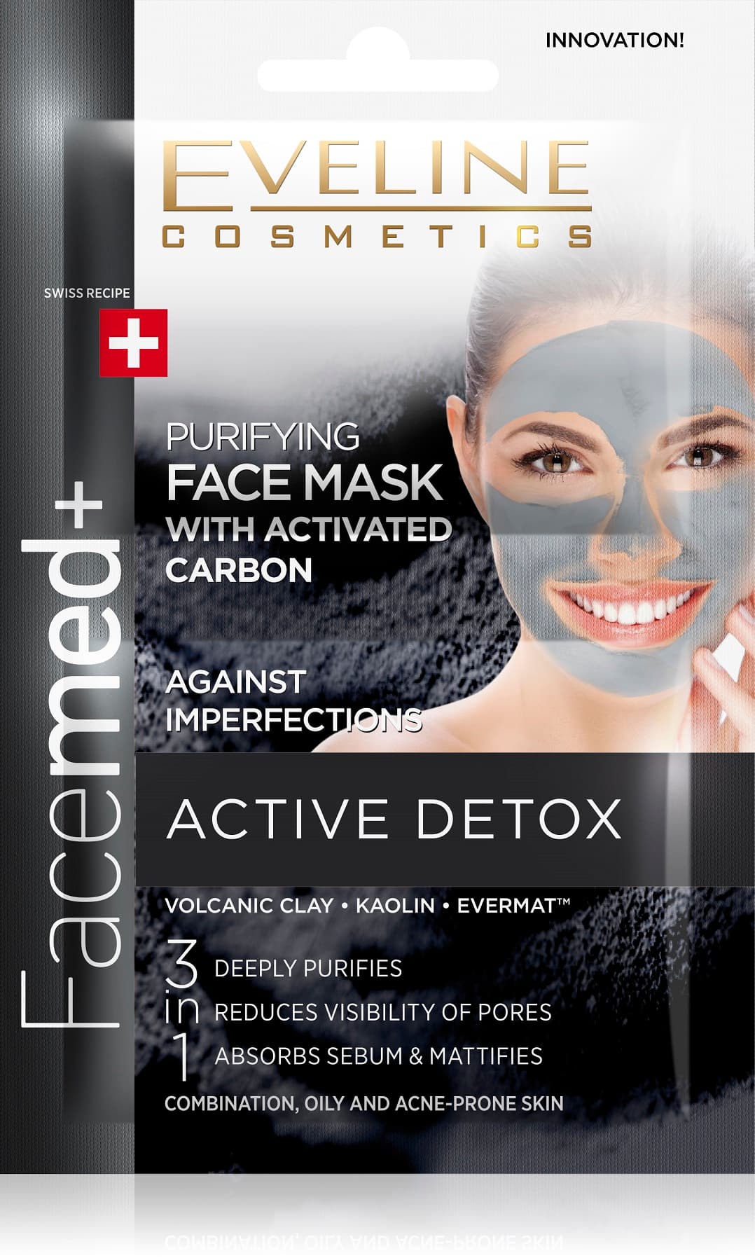 Eveline Facemed+ Face Mask Activated Carbon 2 x 5ml