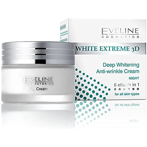 Eveline White Extreme 3D Deep Whitening Anti-wrinkle Night Cream - 50ml