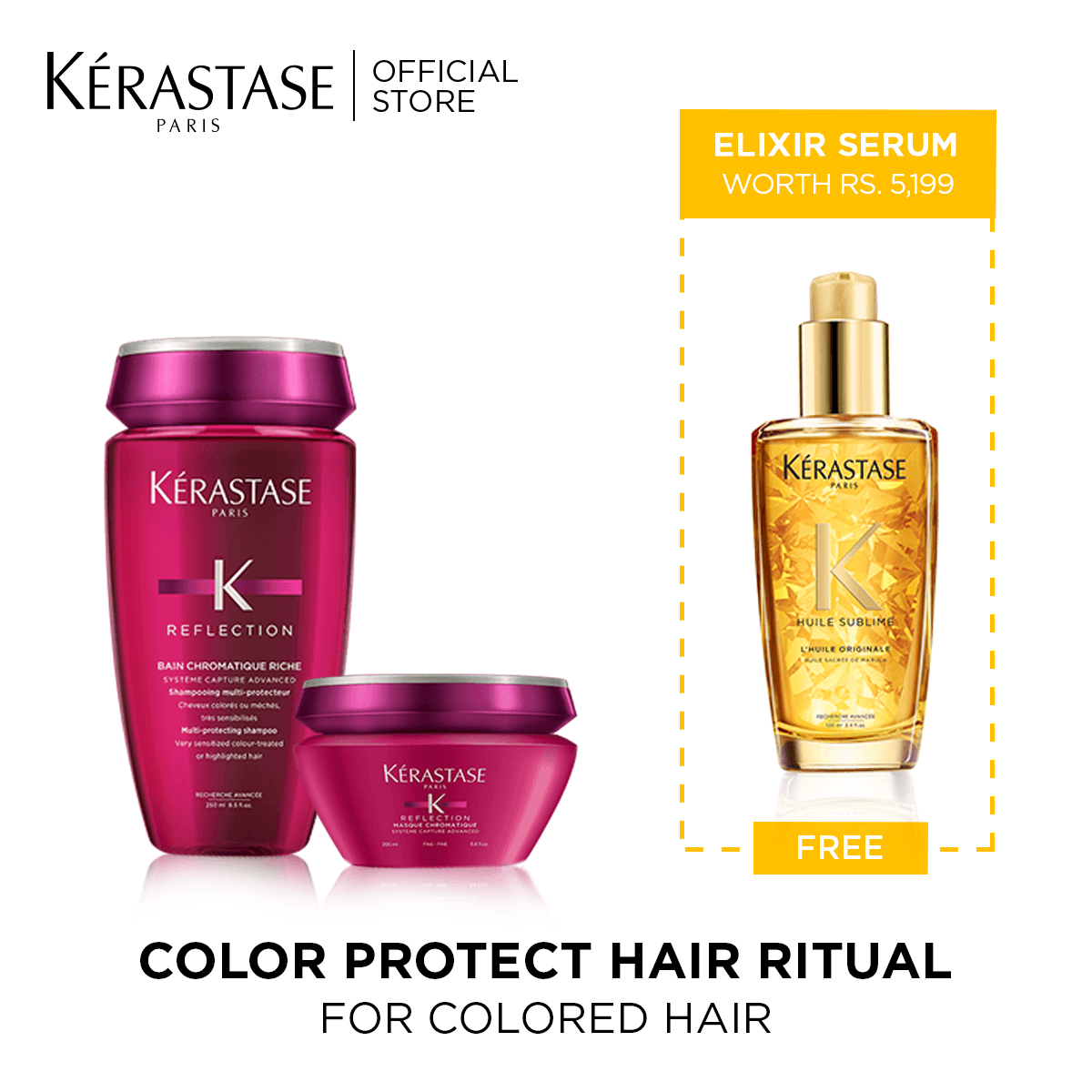 Free Elixir Serum with Color Protection Duo - Reflection Shampoo & Mask