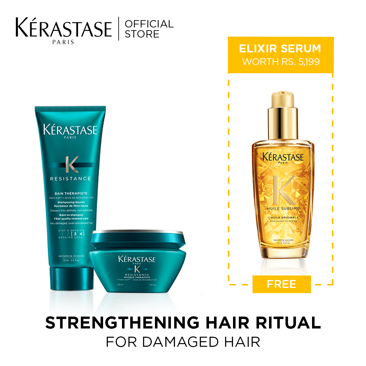 Free Elixir Serum with Damage Repair Duo - Therapsite Shampoo & Mask