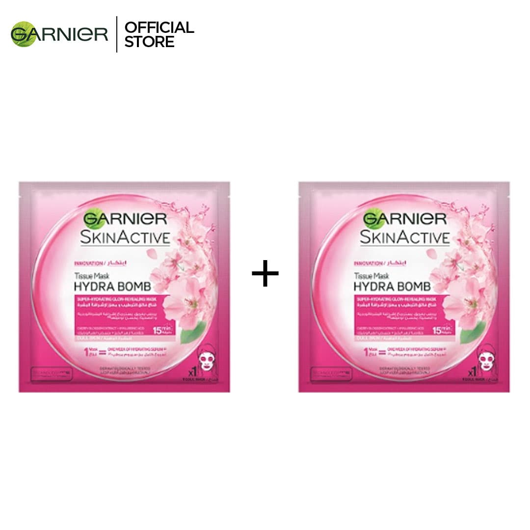 Garnier 2 Sakura Masks - 30% off. Hydrabomb Sakura Mask + Hydrabomb Sakura Mask