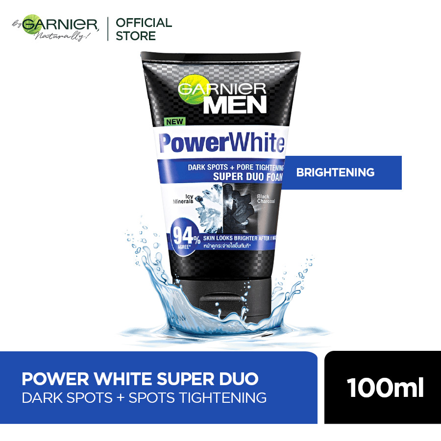 Garnier Men Power White Anti-Pollution Double Action Facewash 100gm