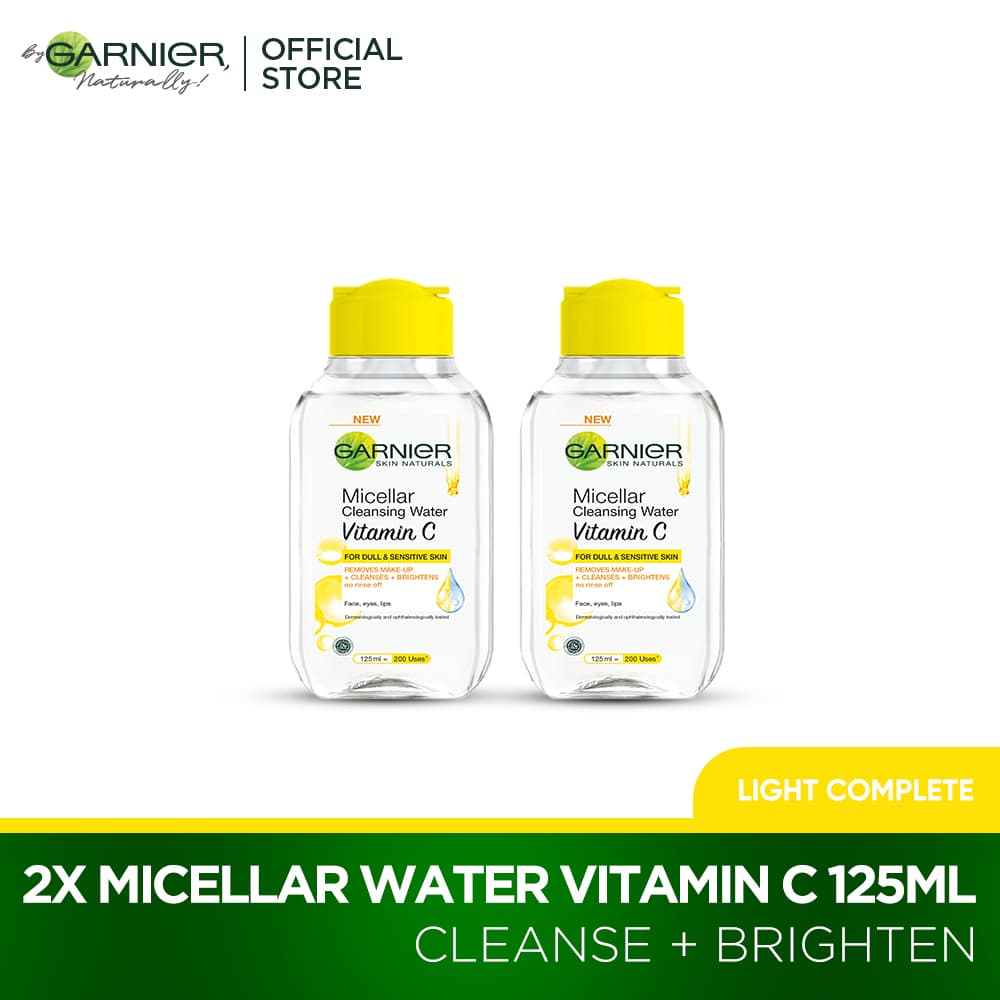 Garnier Skin Active Micellar Makeup Cleansing Water Vitamin C 125 ml (Twin pack)