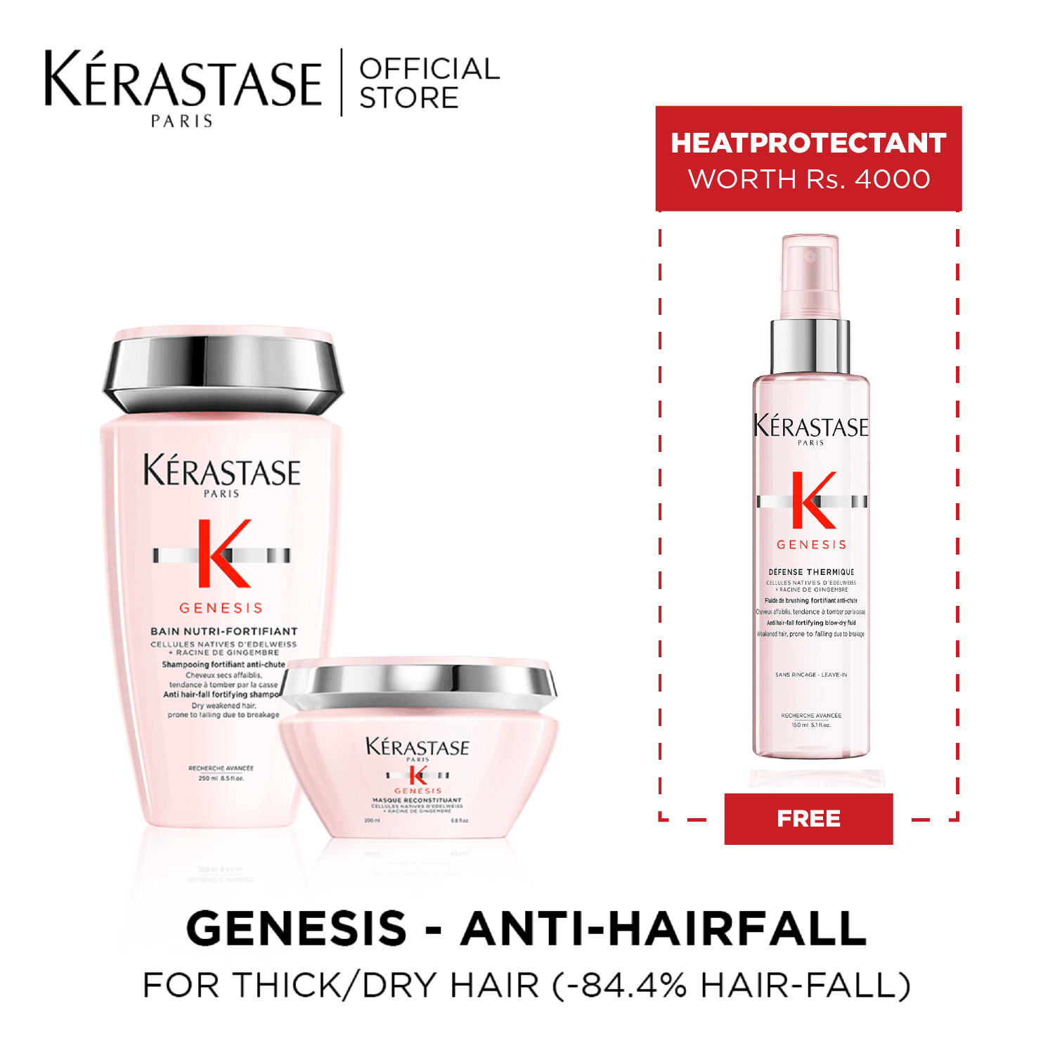 Genesis Thick Hair Shampoo and Mask x Free Thermique