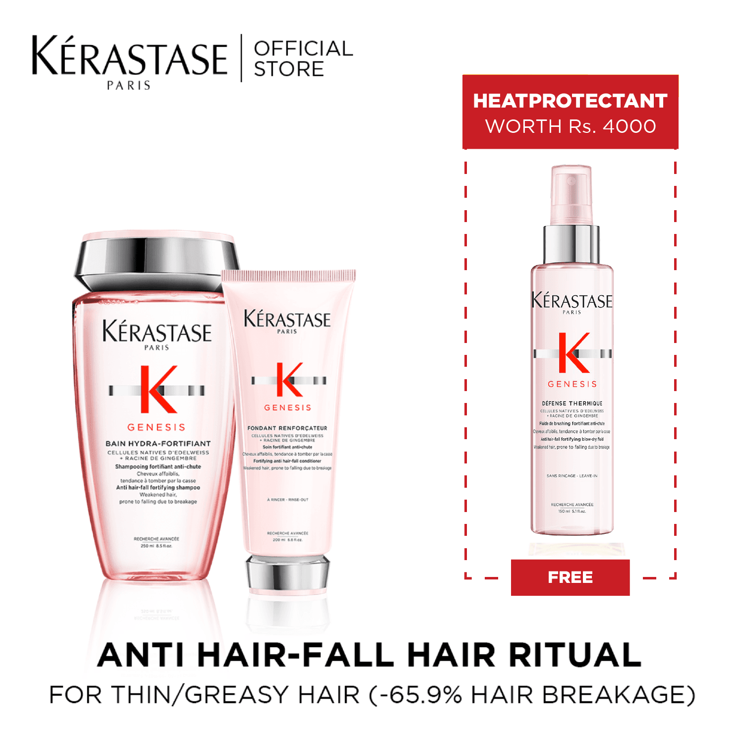 Genesis Thin Hair Shampoo and Conditioner x Free Thermique