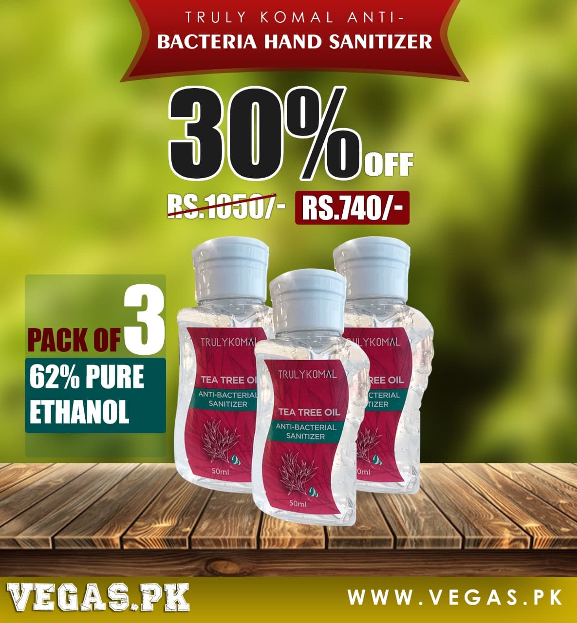 Hand Sanitizer Pack of 3
