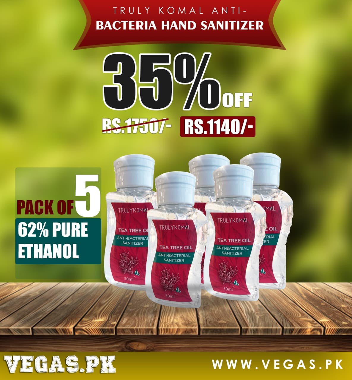 Hand Sanitizer Pack of 5
