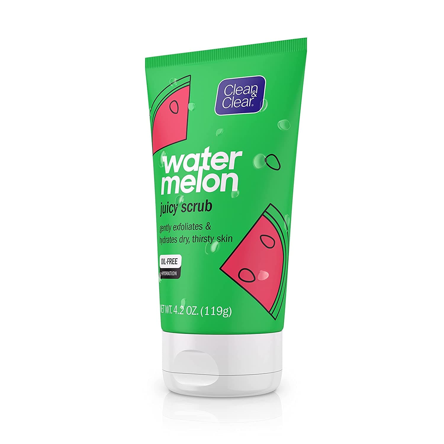 Clean & Clear Watermelon Juicy Facial Scrub Oil Free & Hydration Exfoliating 119g