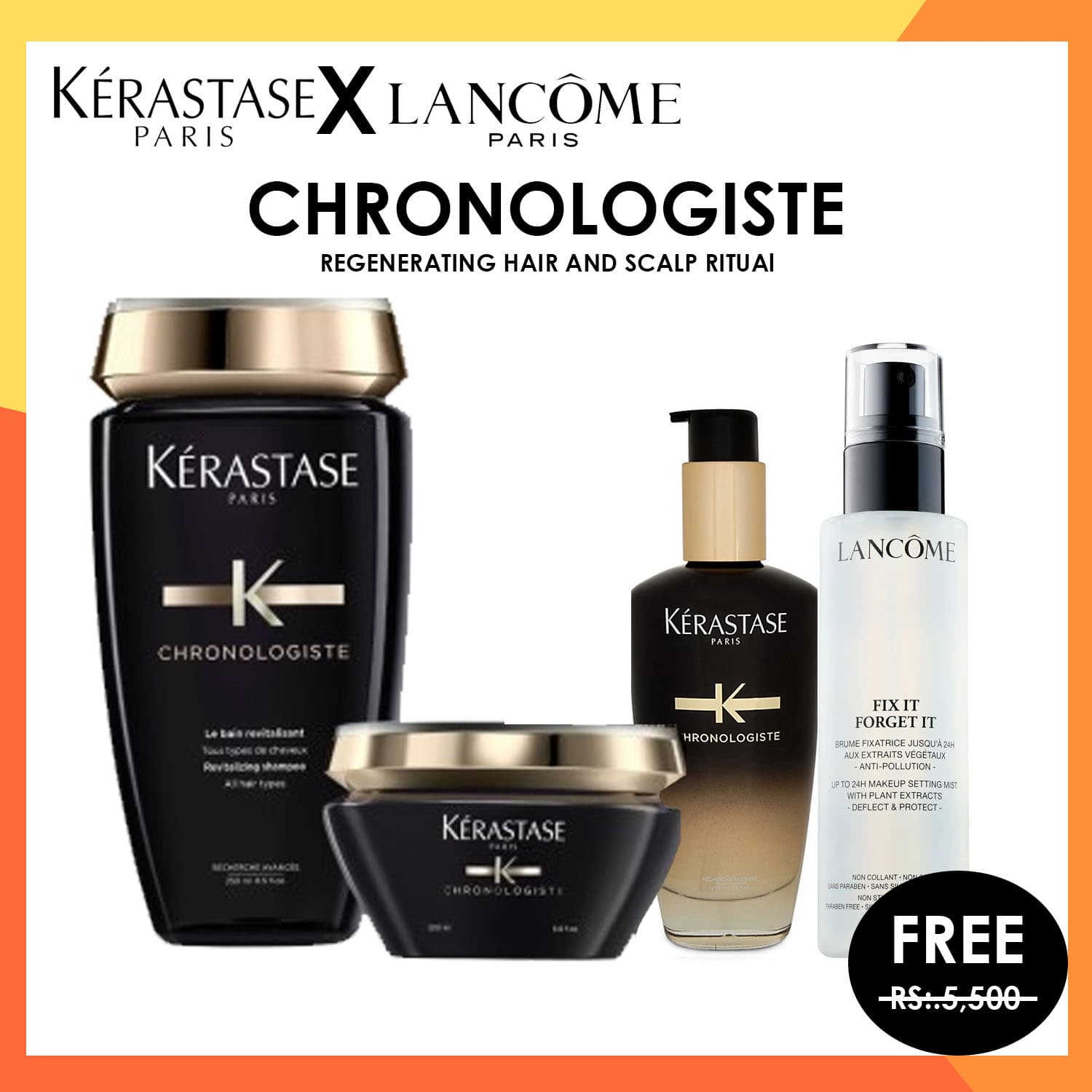 Kerastase Chronologiste X Lancome Fix it Setting Spray