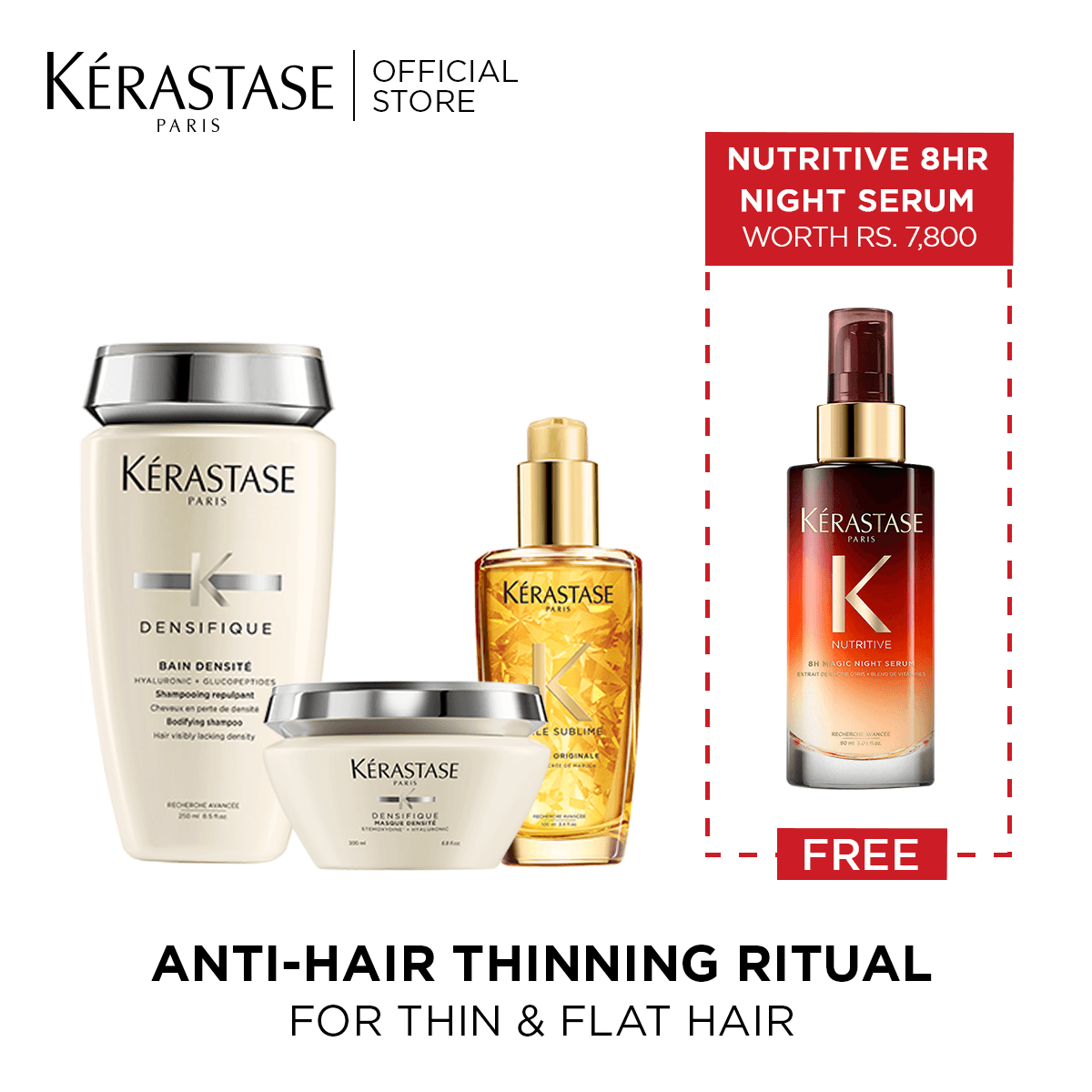 Kerastase Densifique With Free Nutritive 8Hr Night Serum