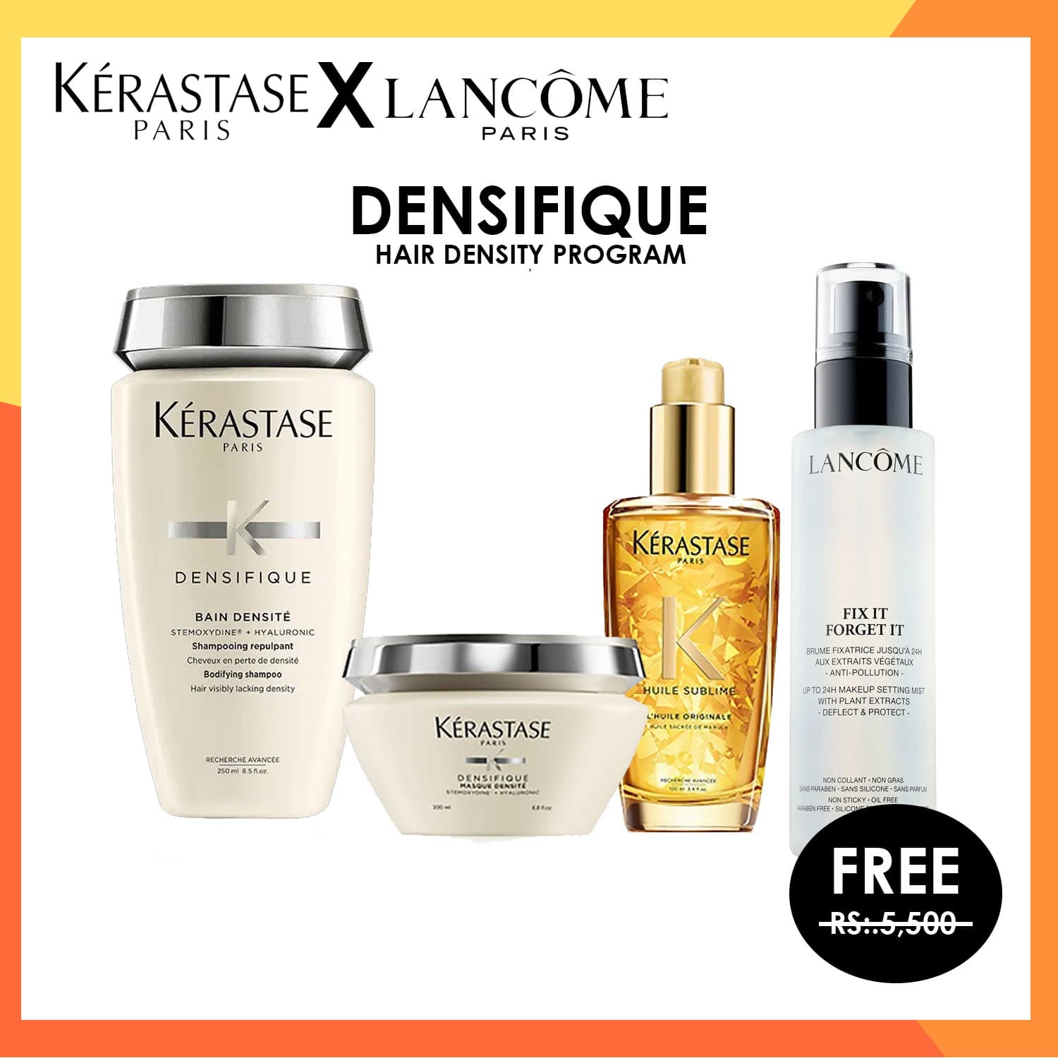 Kerastase Densifique X Lancome Fix it Setting Spray