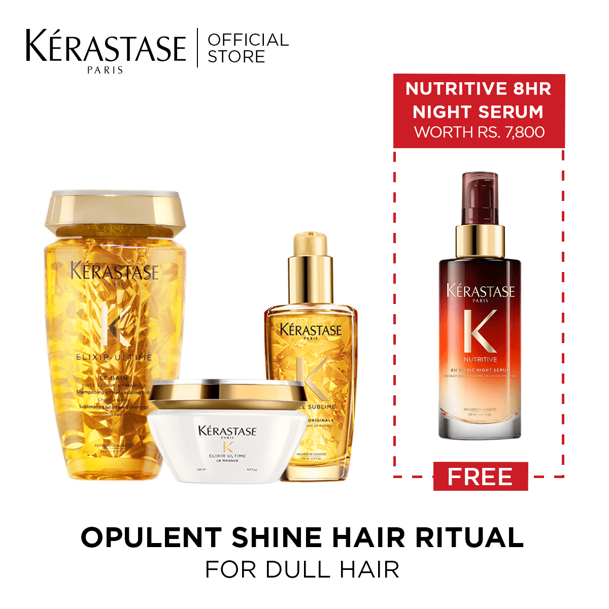 Kerastase Elixir Ultime With Free Nutritive 8Hr Night Serum
