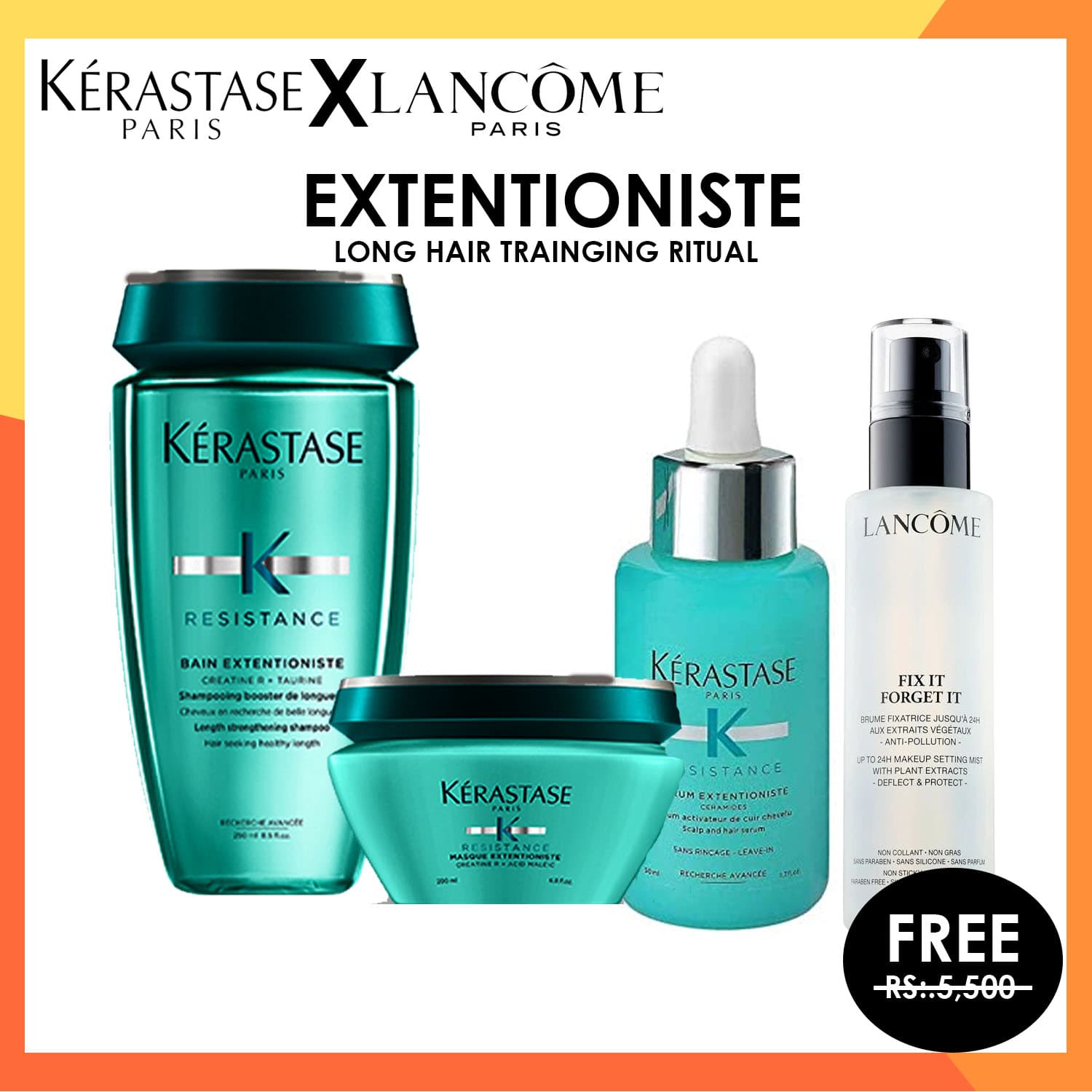Kerastase Extentioniste X Lancome Fix it Setting Spray