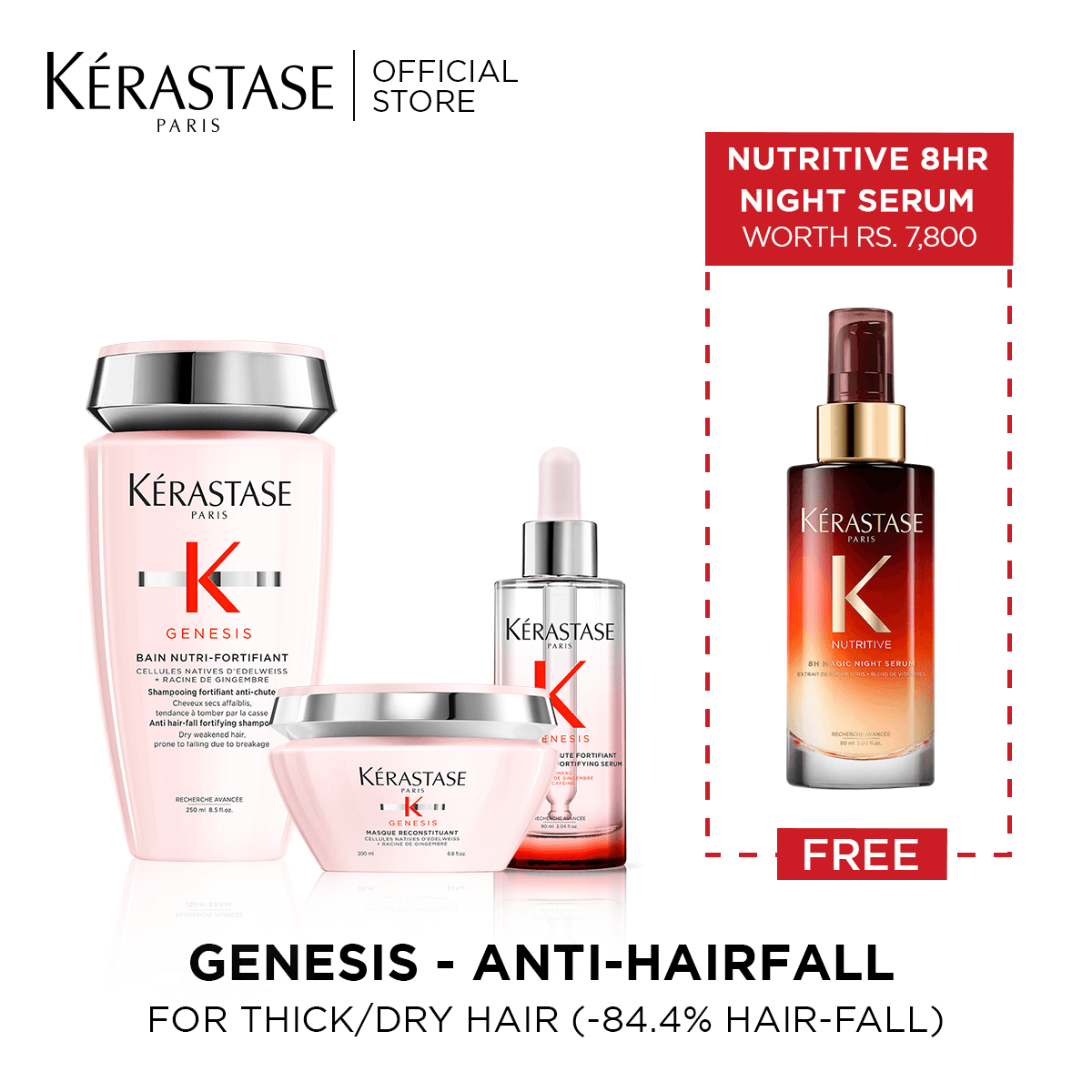 Kerastase Genesis 2 With Free Nutritive 8Hr Night Serum