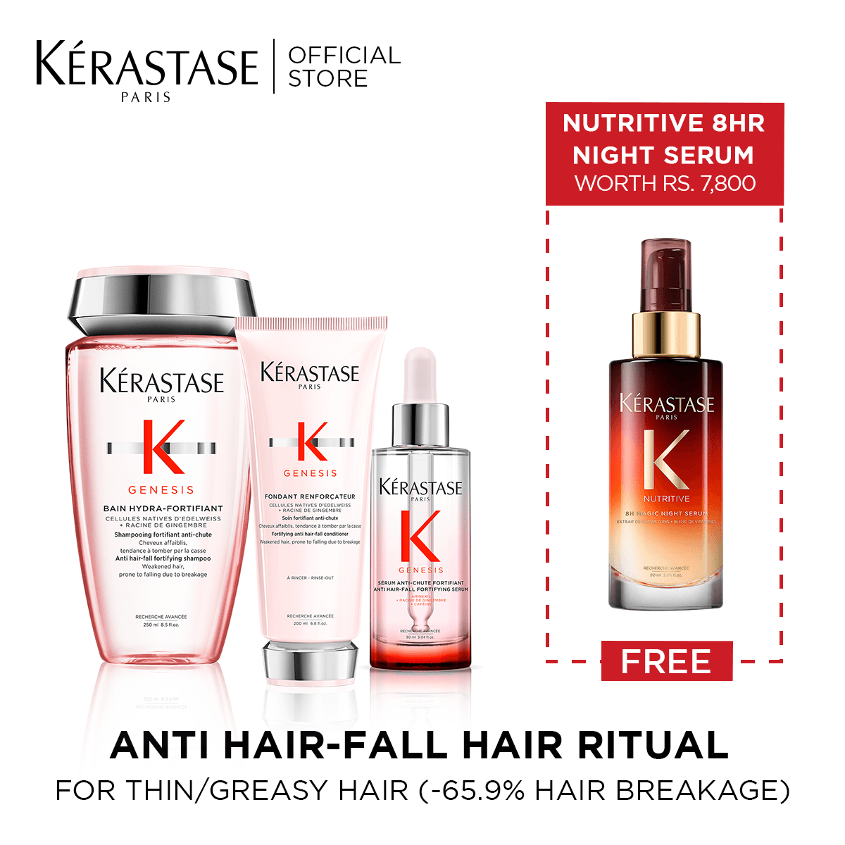 Kerastase Genesis With Free Nutritive 8Hr Night Serum