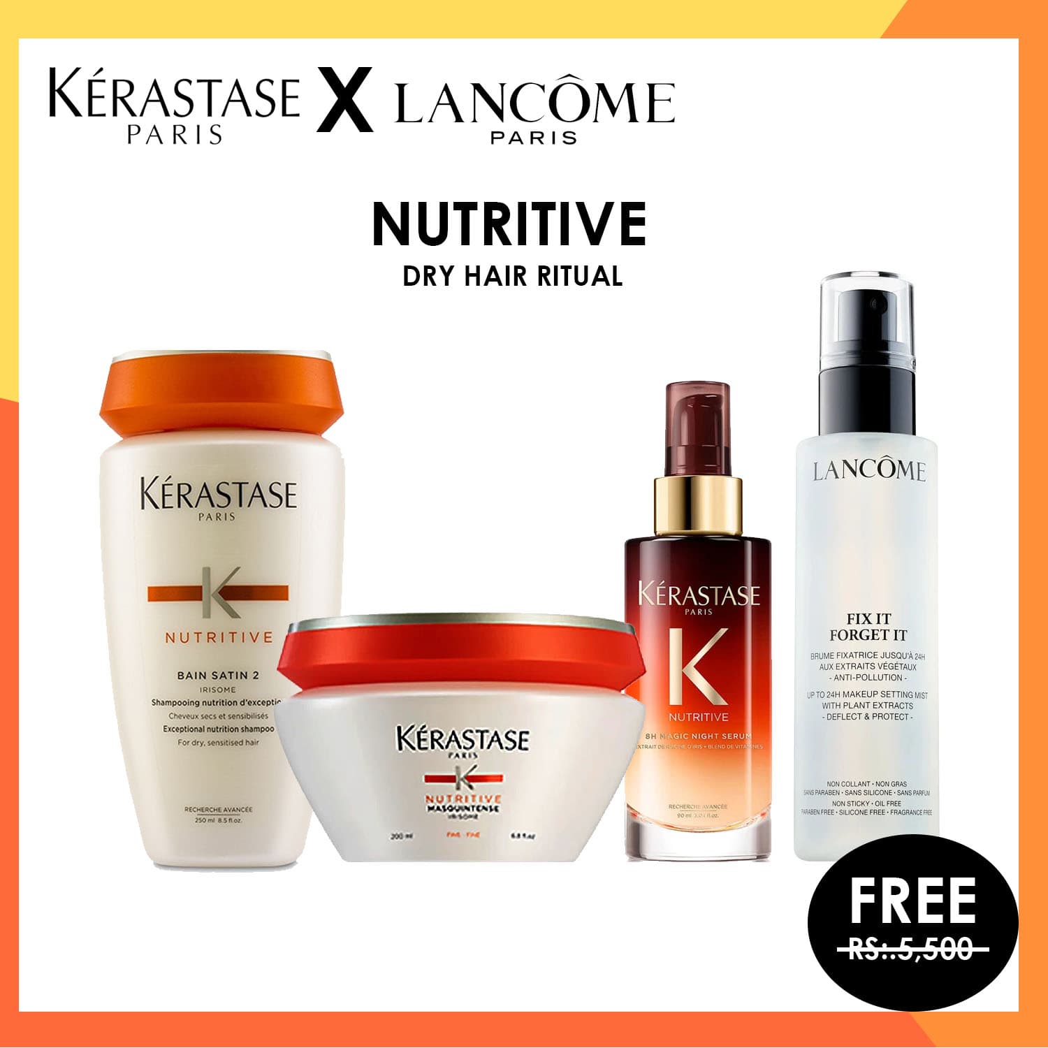 Kerastase Nutritive X Lancome Fix it Setting Spray