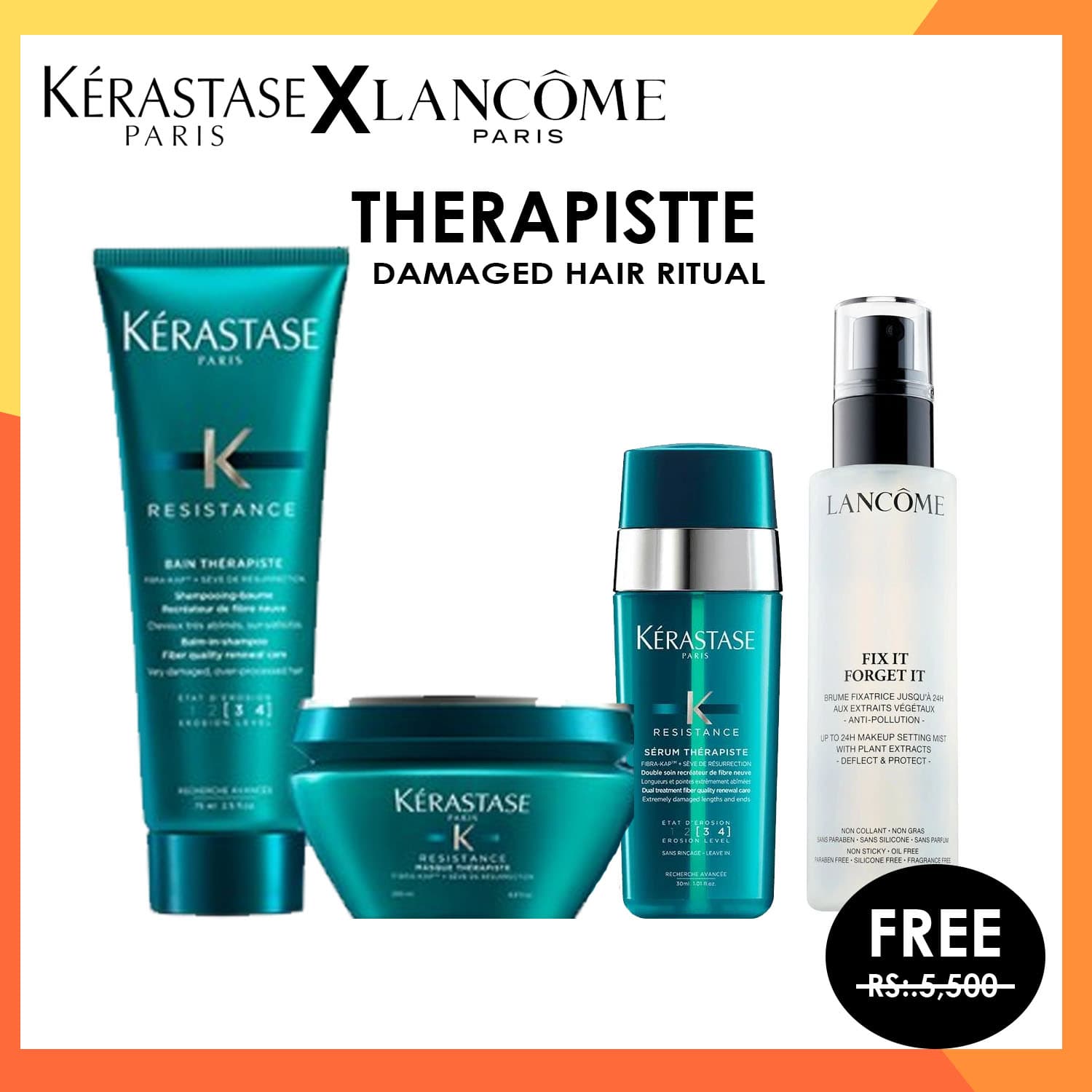 Kerastase Therapiste X Lancome Fix it Setting Spray