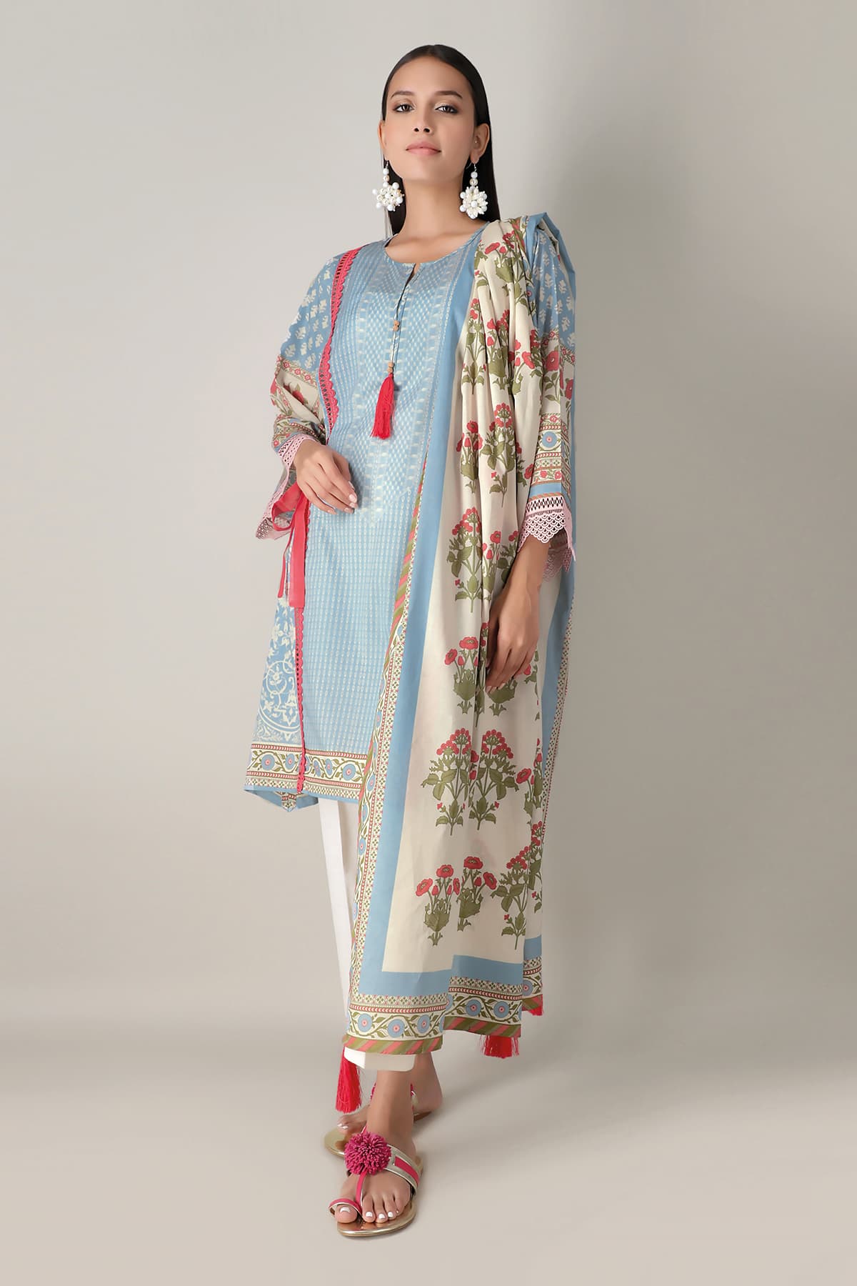 Khaadi L21104K - Blue Shirt Only
