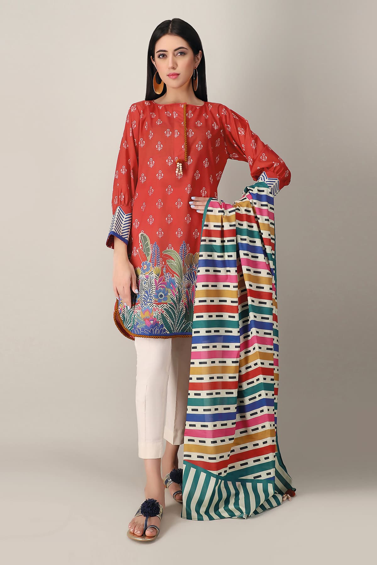 Khaadi L21202K - Red Shirt Only