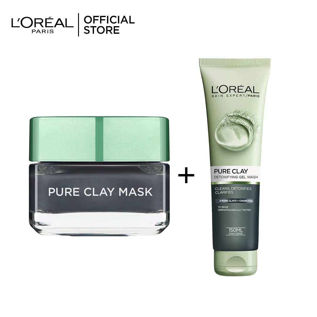 Loreal Paris Charcoal Mask + Face Wash