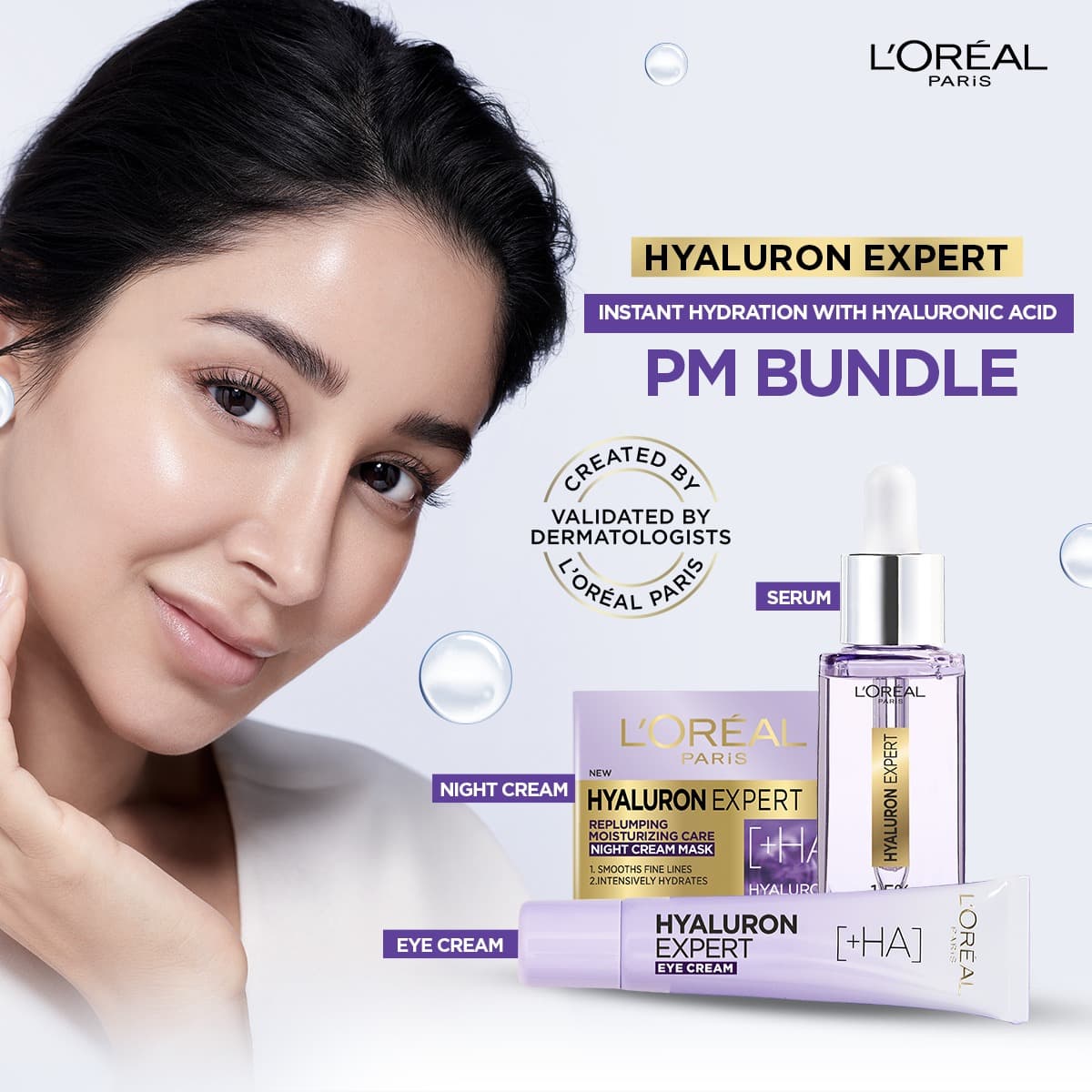 Loreal Paris Hyaluron Expert PM Routine Night Bundle