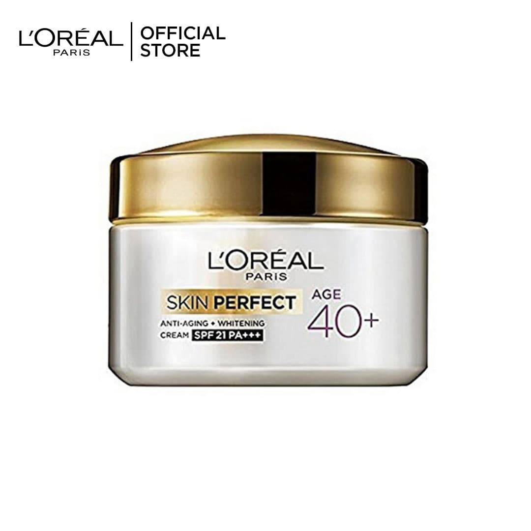 Loreal Paris Skin Perfect Anti-Aging + Whitening SPF 21 PA+++ Cream, Age 40+, 50g