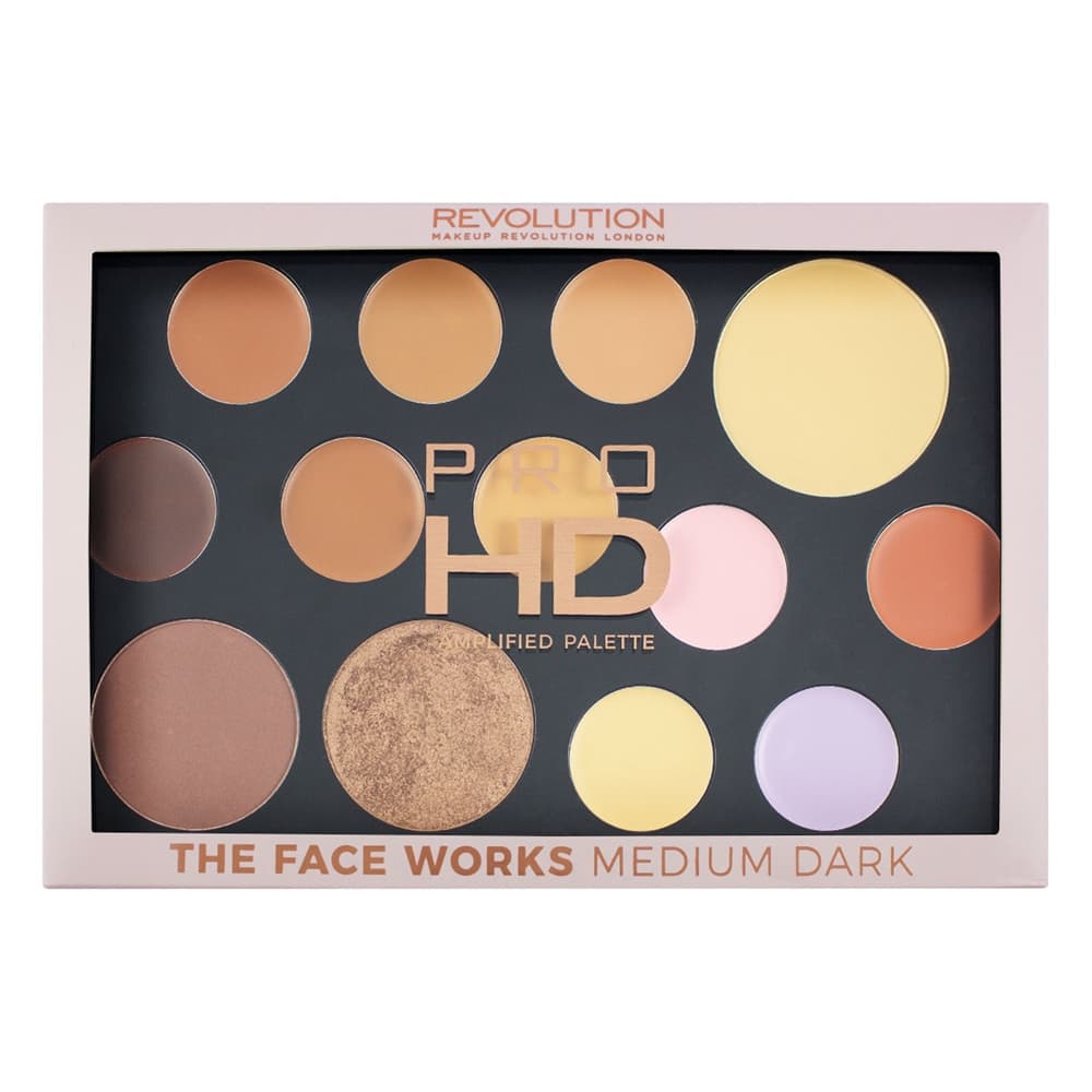 Makeup Revolution Pro HD Palette - The Works Medium/Dark