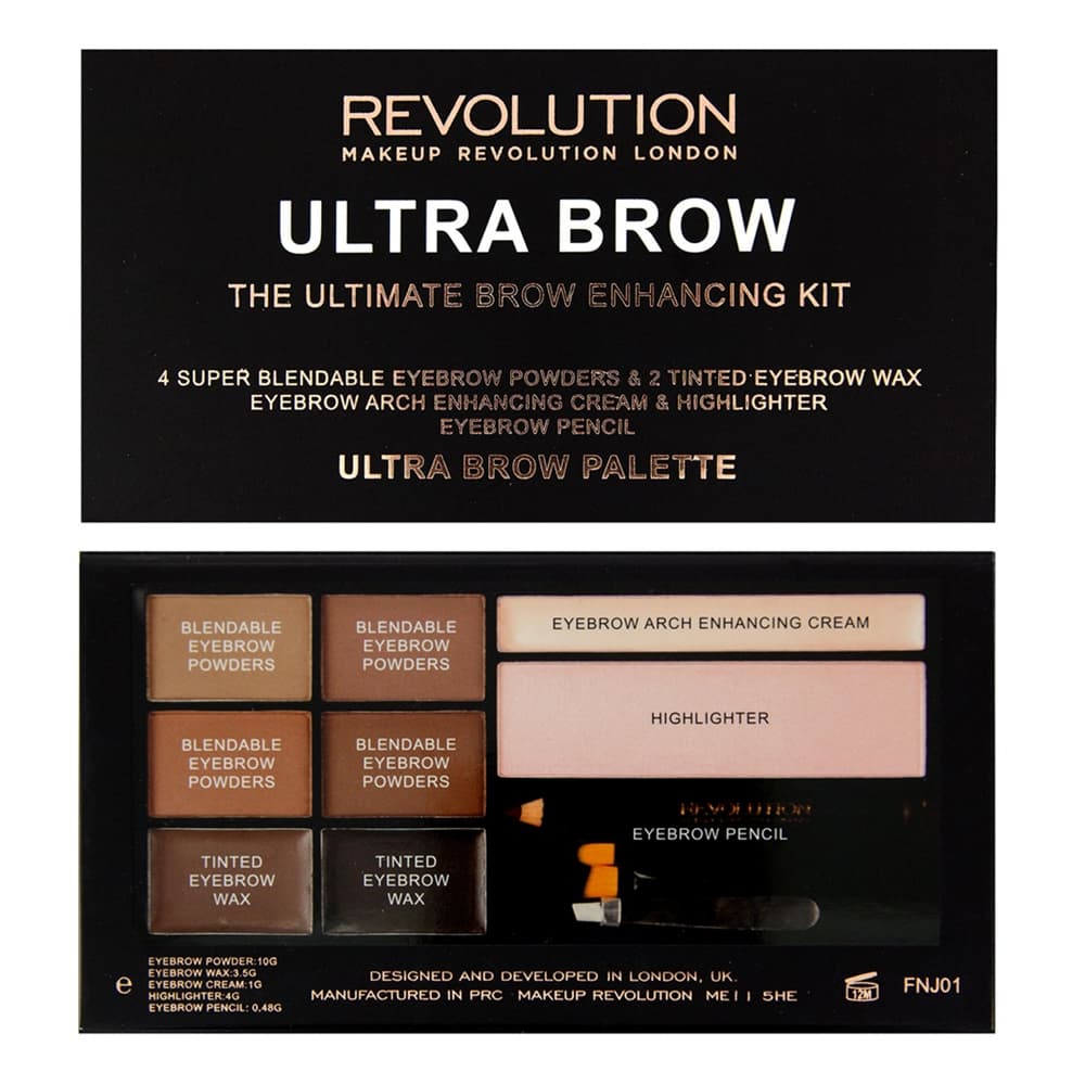 Makeup Revolution Ultra Brow Palette - Medium to Dark