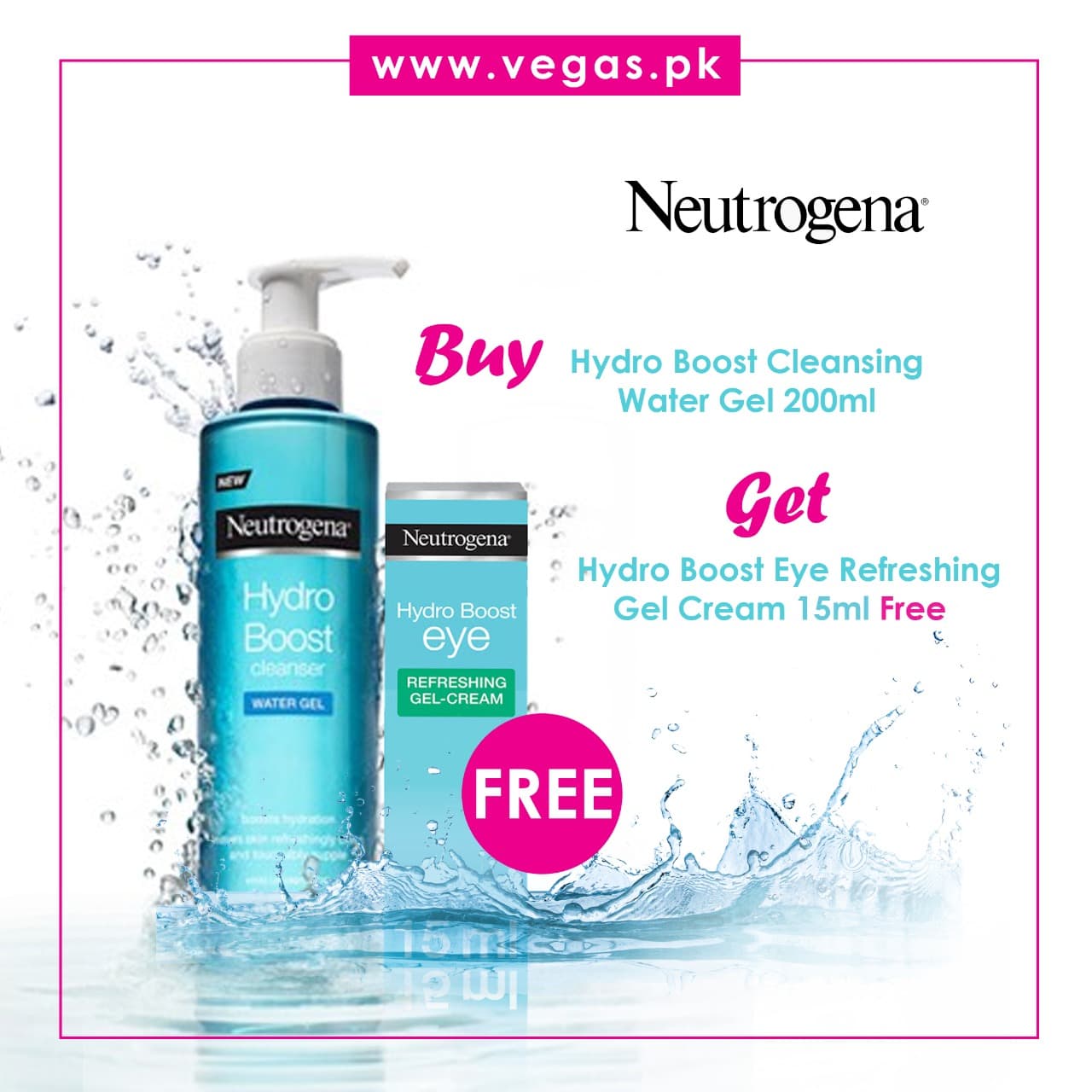Buy Neutrogena Hydro Boost Cleansing Water Gel Get Hydro Boost Eye Refreshing Gel Cream Free