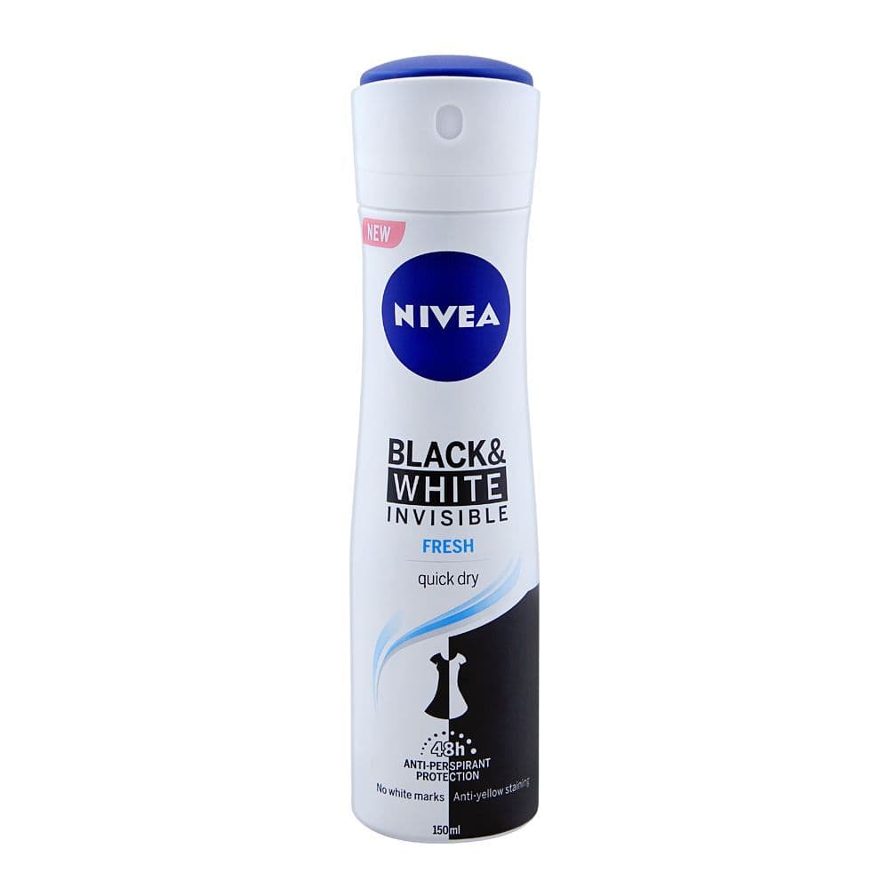 Nivea Invisible Black & White Fresh Anti Perspirant Spray 150 ml
