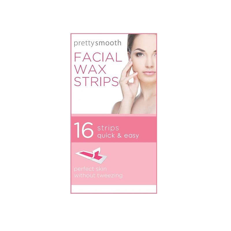 Pretty Smooth Facial Wax Strips 16 Strips Quick & Easy