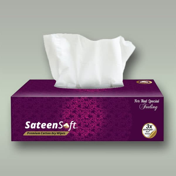 Sateen Soft Tissue nhi Wipe Jumbo Purple - TESTER