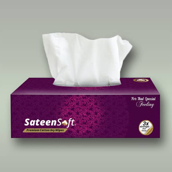 Sateen Soft Tissue nhi Wipe Jumbo Purple