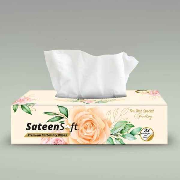 SateenSoft Premium Cotton Dry Wipes Grande