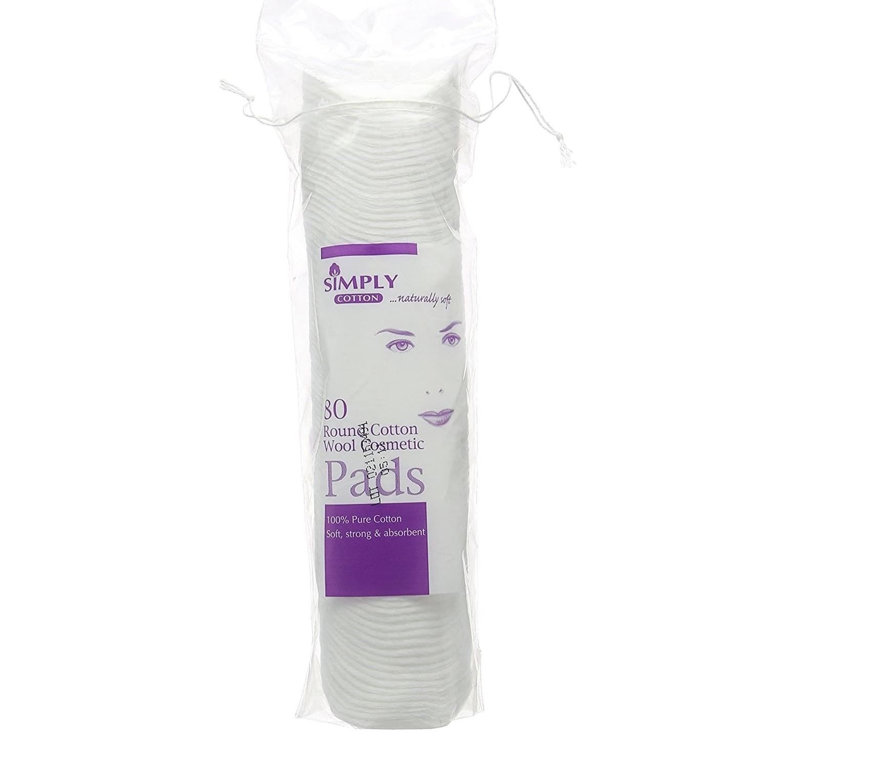 Simply Cotton Cosmetic Pads Round Cotton Wool Lint Free Face And Nails 80’s