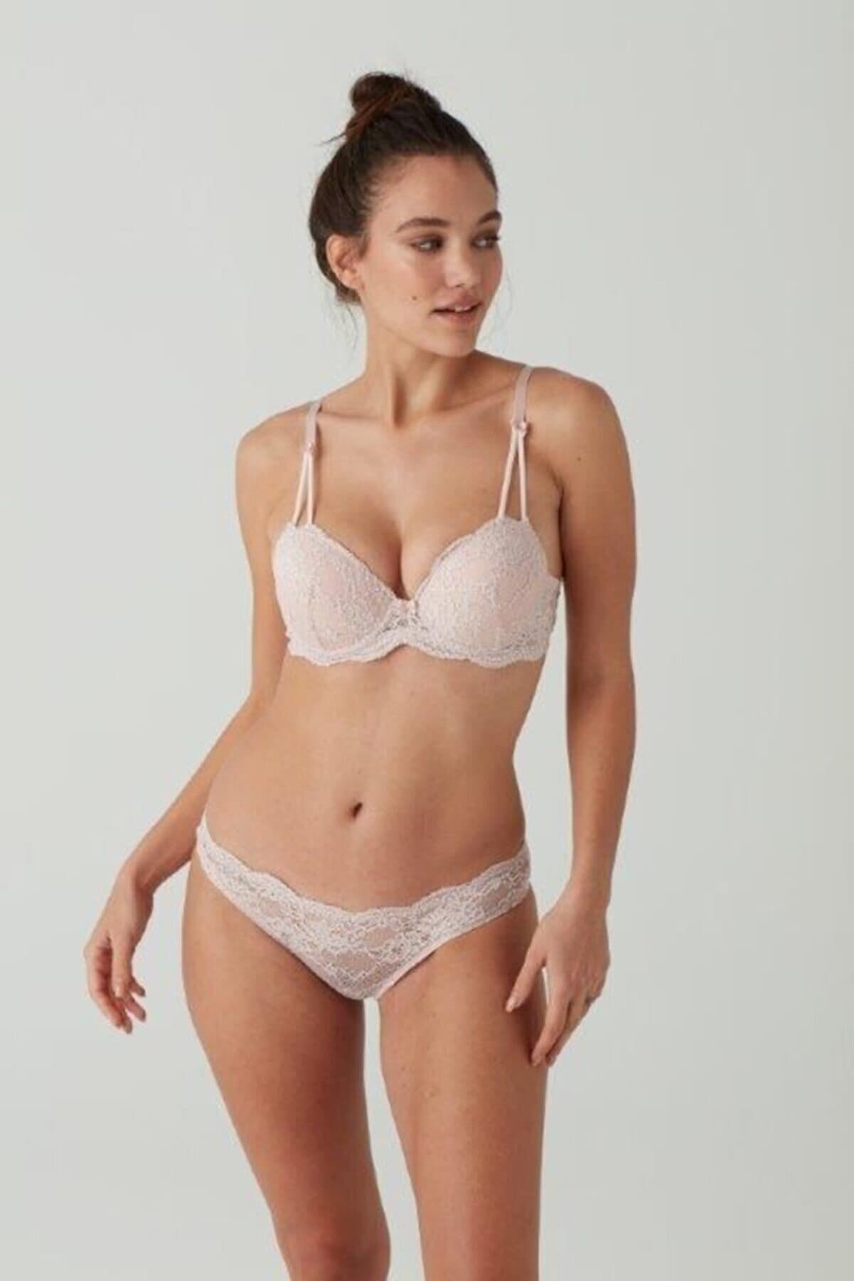 US Polo Assn Empty Cap Lace Bra & Panty Set 66279