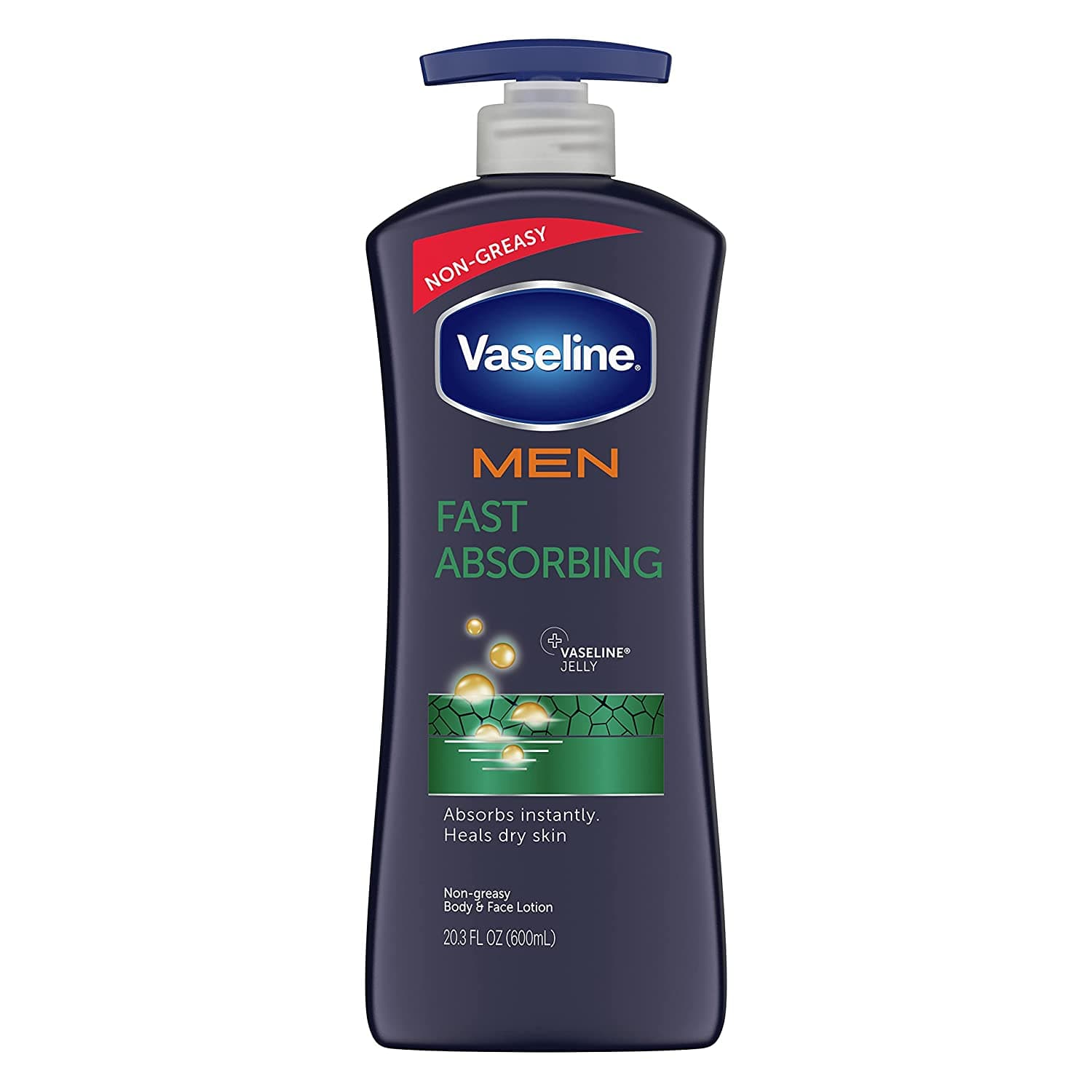 Vaseline Men Fast Absorbing Body & Face Lotion 600ml